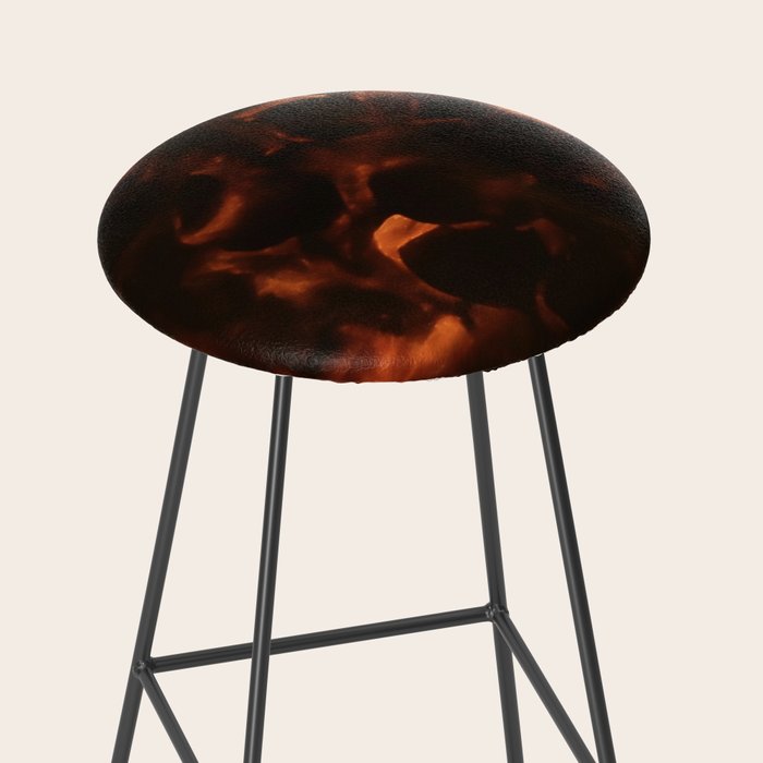 Tortoiseshell Abstract Dark Elegant Animal Print Stool Gallery Image 2