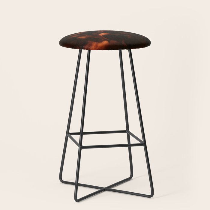 Tortoiseshell Abstract Dark Elegant Animal Print Stool Gallery Image 1