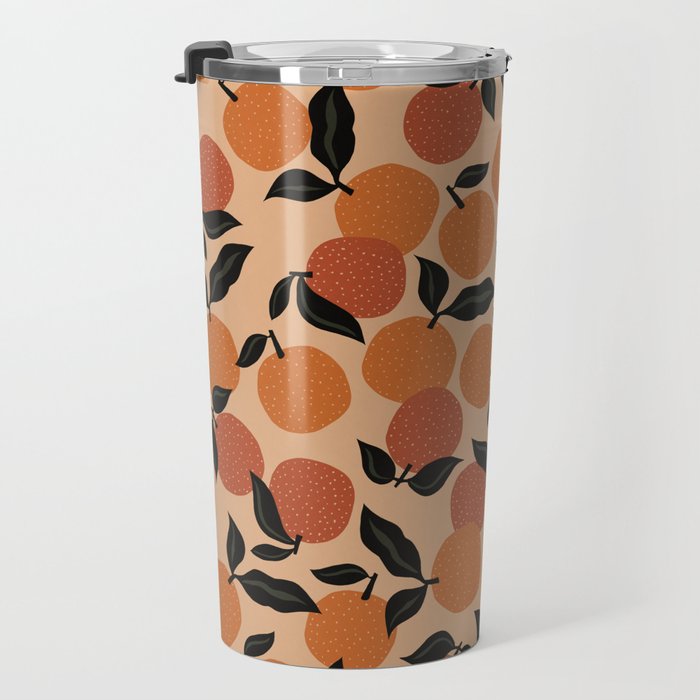 Seamless Citrus Pattern / Oranges Travel Mug Gallery Image 3