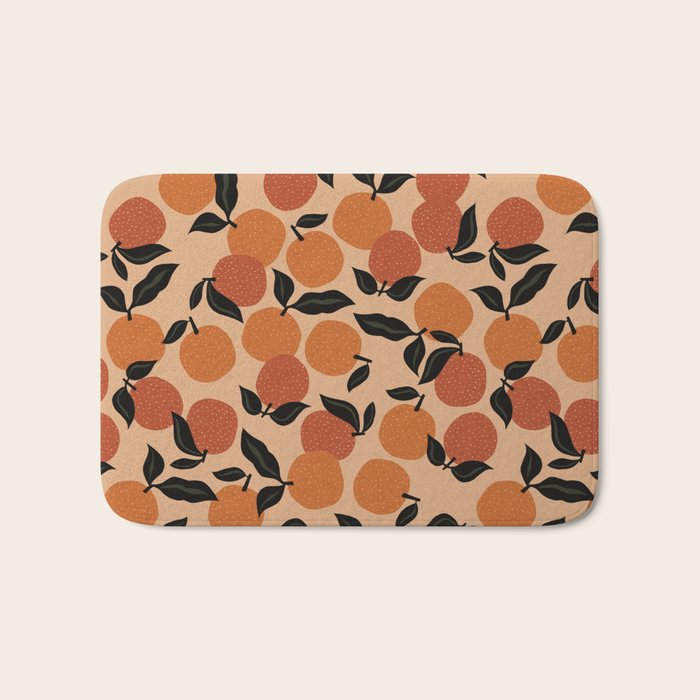 Seamless Citrus Pattern / Oranges Bath Mat Gallery Image 1