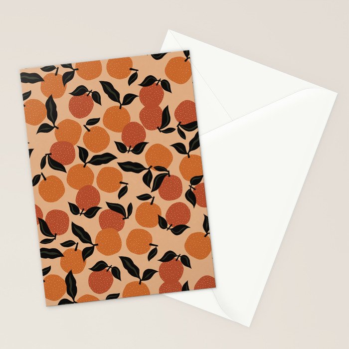 Seamless Citrus Pattern / Oranges Stationery Card Gallery Image 2
