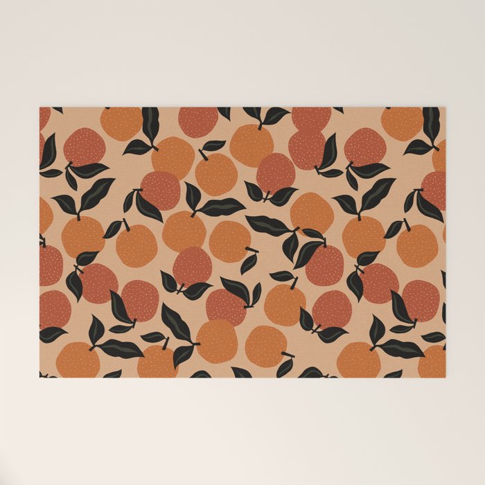 Seamless Citrus Pattern / Oranges Welcome Mat Gallery Image 1