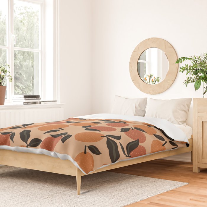 Seamless Citrus Pattern / Oranges Duvet Cover Gallery Image 2