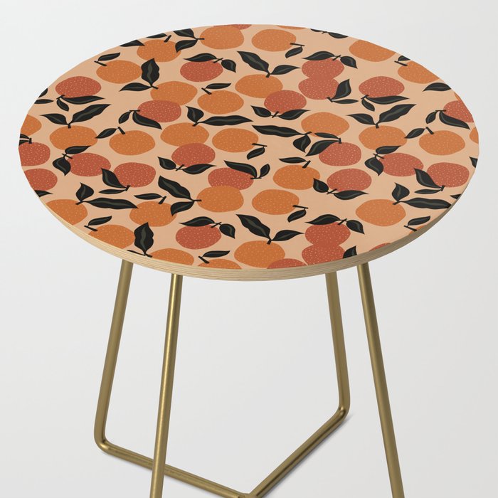 Seamless Citrus Pattern / Oranges Side Table Gallery Image 2