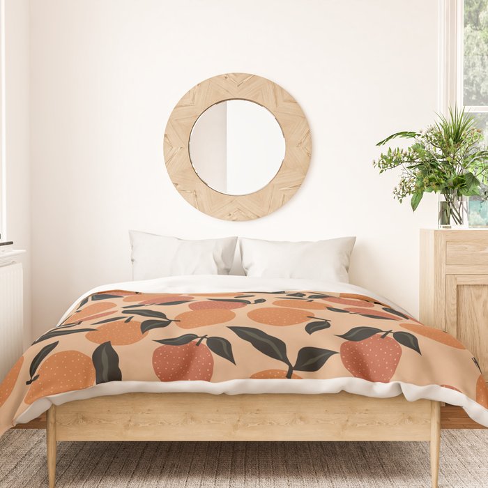 Seamless Citrus Pattern / Oranges Duvet Cover Gallery Image 3