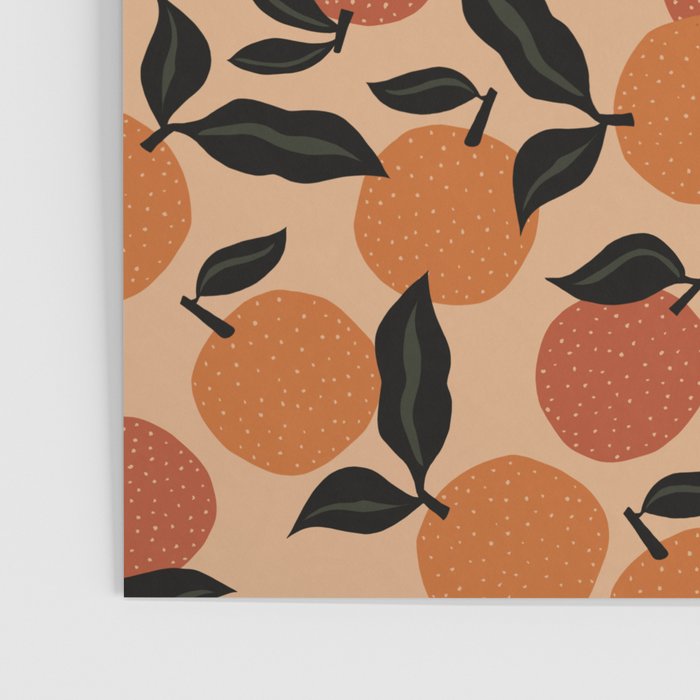 Seamless Citrus Pattern / Oranges Poster Gallery Image 3