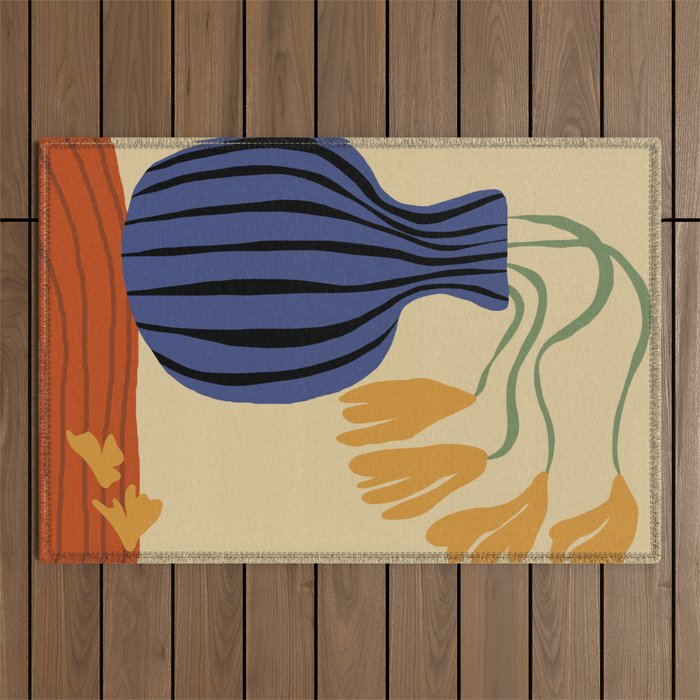 Falling petals  Outdoor Rug Gallery Image 1