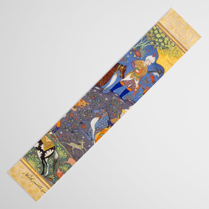  Shirin and Khusraw hunting  Antique Islamic Art  Table Runner Gallery Image 3