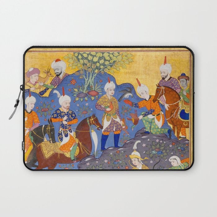  Shirin and Khusraw hunting  Antique Islamic Art  Laptop Sleeve Gallery Image 1