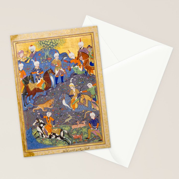  Shirin and Khusraw hunting  Antique Islamic Art  Stationery Card Gallery Image 2