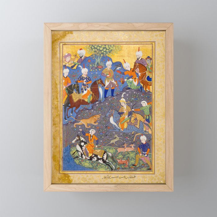  Shirin and Khusraw hunting  Antique Islamic Art  Mini Art Print Gallery Image 1