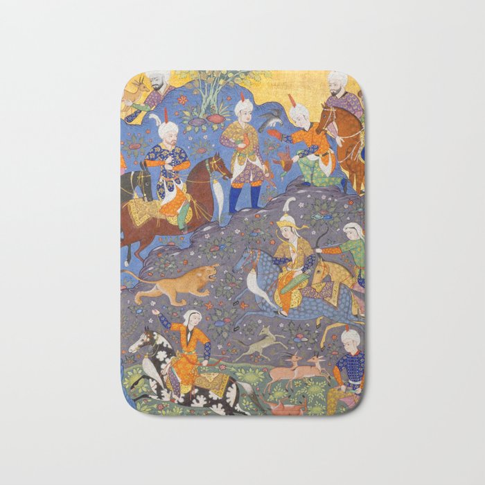  Shirin and Khusraw hunting  Antique Islamic Art  Bath Mat Gallery Image 1