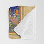  Shirin and Khusraw hunting  Antique Islamic Art  Throw Blanket Gallery Image 3