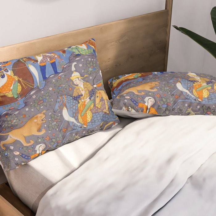  Shirin and Khusraw hunting  Antique Islamic Art  Pillow Sham Gallery Image 2