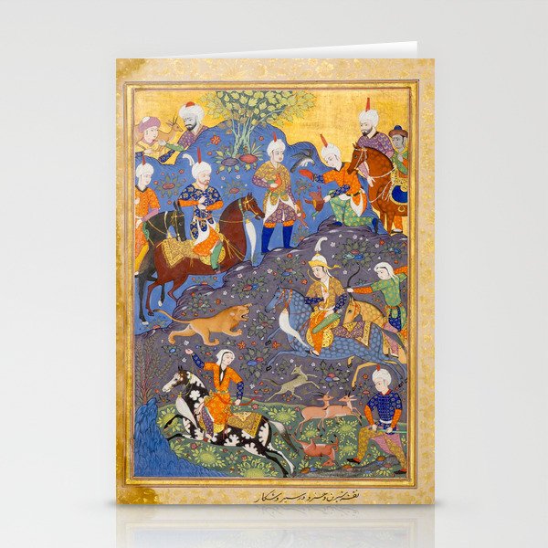  Shirin and Khusraw hunting  Antique Islamic Art  Stationery Card Gallery Image 2