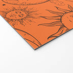 Orange Magic Celestial Sun Moon Stars Welcome Mat Gallery Image 2