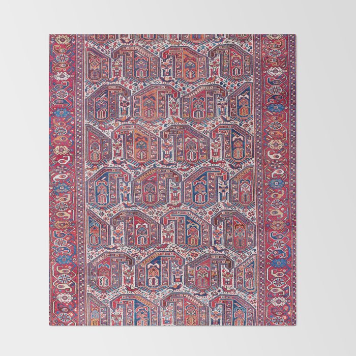 Khamseh Fars Southwest Persian Rug Print Throw Blanket Gallery Image 2