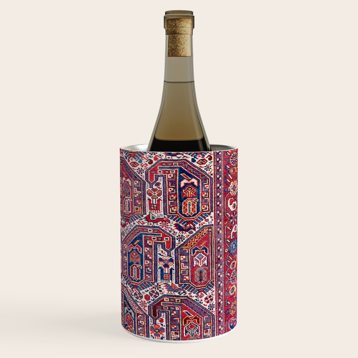 Khamseh Fars Southwest Persian Rug Print Wine Chiller Gallery Image 3