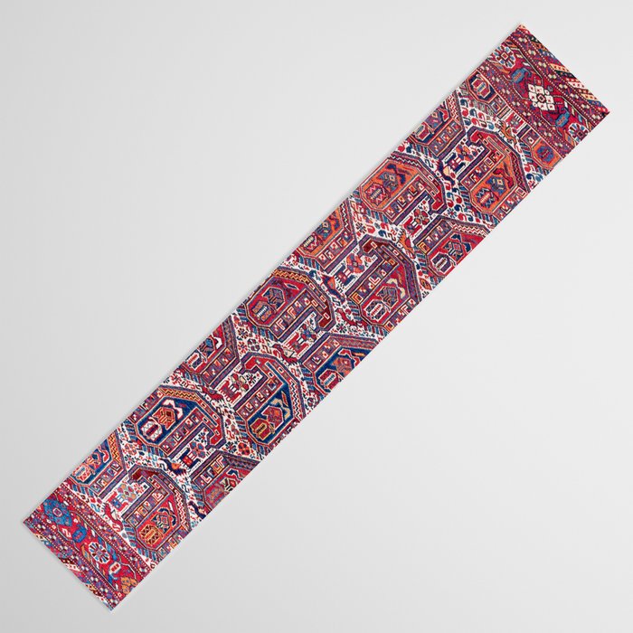 Khamseh Fars Southwest Persian Rug Print Table Runner Gallery Image 3