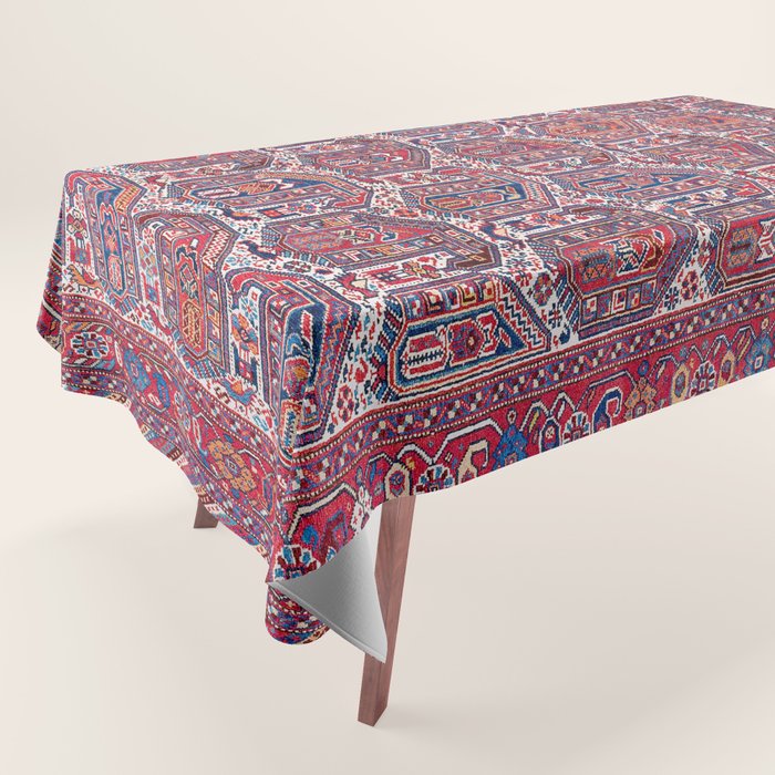 Khamseh Fars Southwest Persian Rug Print Tablecloth Gallery Image 1