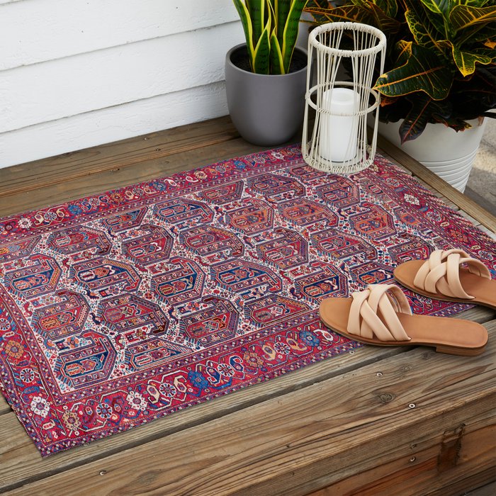 Khamseh Fars Southwest Persian Rug Print Outdoor Rug Gallery Image 2