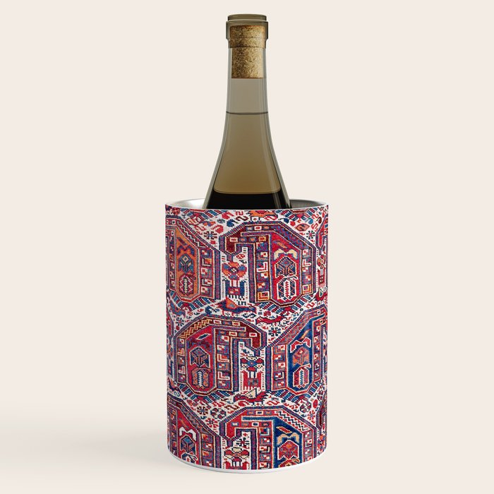 Khamseh Fars Southwest Persian Rug Print Wine Chiller Gallery Image 1