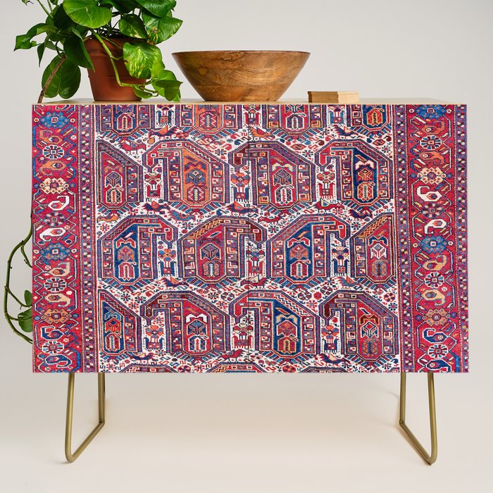 Khamseh Fars Southwest Persian Rug Print Credenza Gallery Image 1