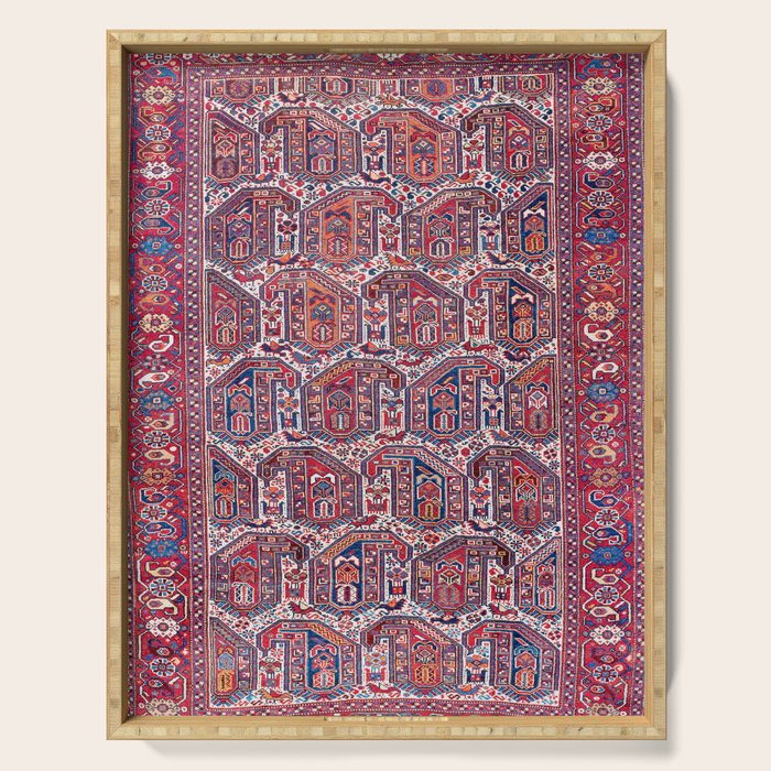 Khamseh Fars Southwest Persian Rug Print Serving Tray Gallery Image 1