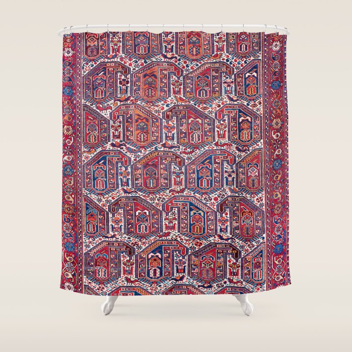 Khamseh Fars Southwest Persian Rug Print Shower Curtain Gallery Image 1