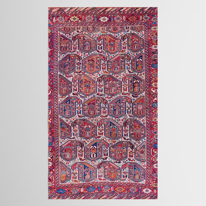 Khamseh Fars Southwest Persian Rug Print Tablecloth Gallery Image 2