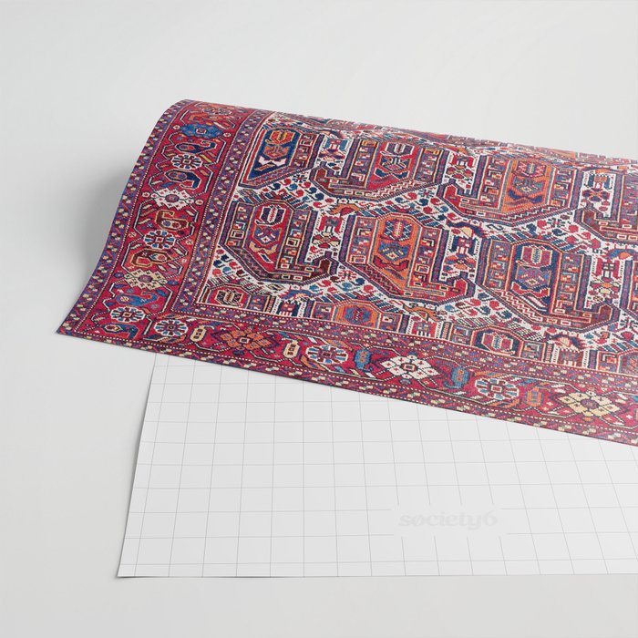 Khamseh Fars Southwest Persian Rug Print Wrapping Paper Gallery Image 2