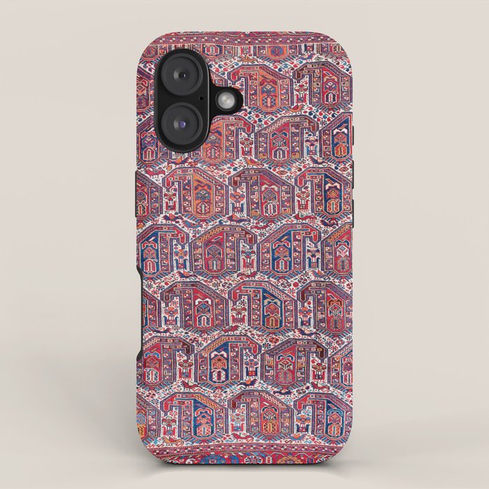 Khamseh Fars Southwest Persian Rug Print iPhone Case Gallery Image 1