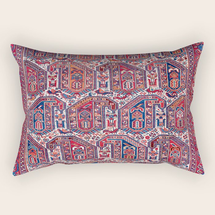Khamseh Fars Southwest Persian Rug Print Rectangular Pillow Gallery Image 2