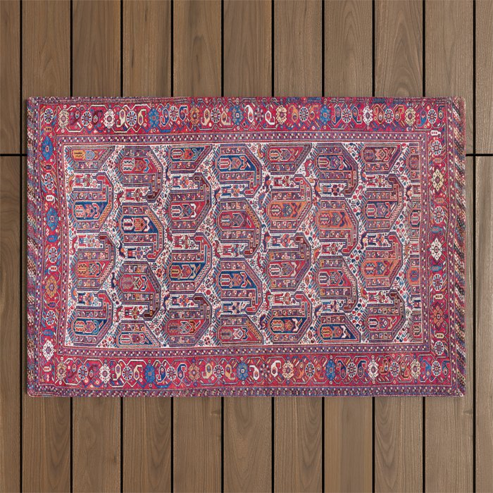 Khamseh Fars Southwest Persian Rug Print Outdoor Rug Gallery Image 1
