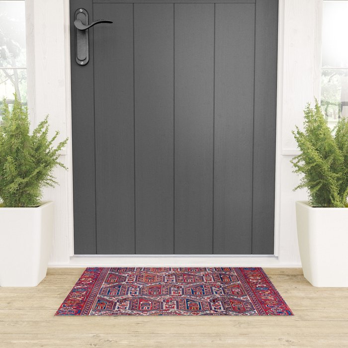 Khamseh Fars Southwest Persian Rug Print Welcome Mat Gallery Image 3