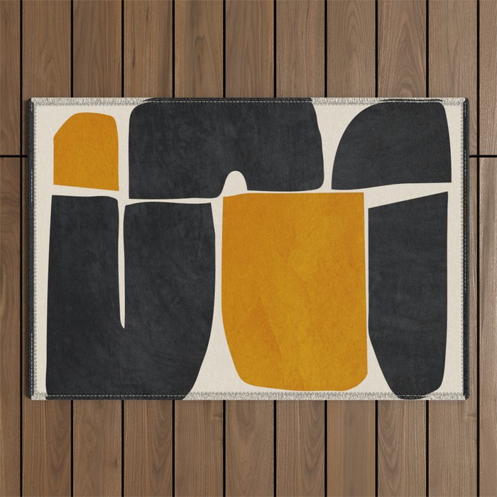 Modern Abstract Minimal Shapes 216 Outdoor Rug Gallery Image 1