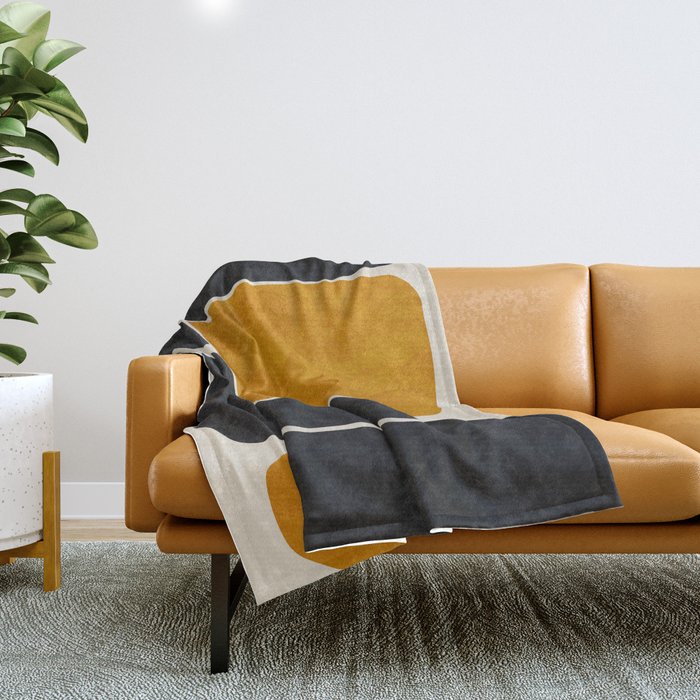 Modern Abstract Minimal Shapes 216 Throw Blanket Gallery Image 1