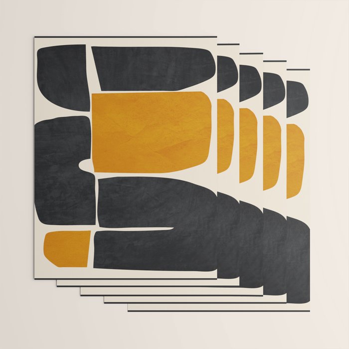 Modern Abstract Minimal Shapes 216 Wrapping Paper Gallery Image 3