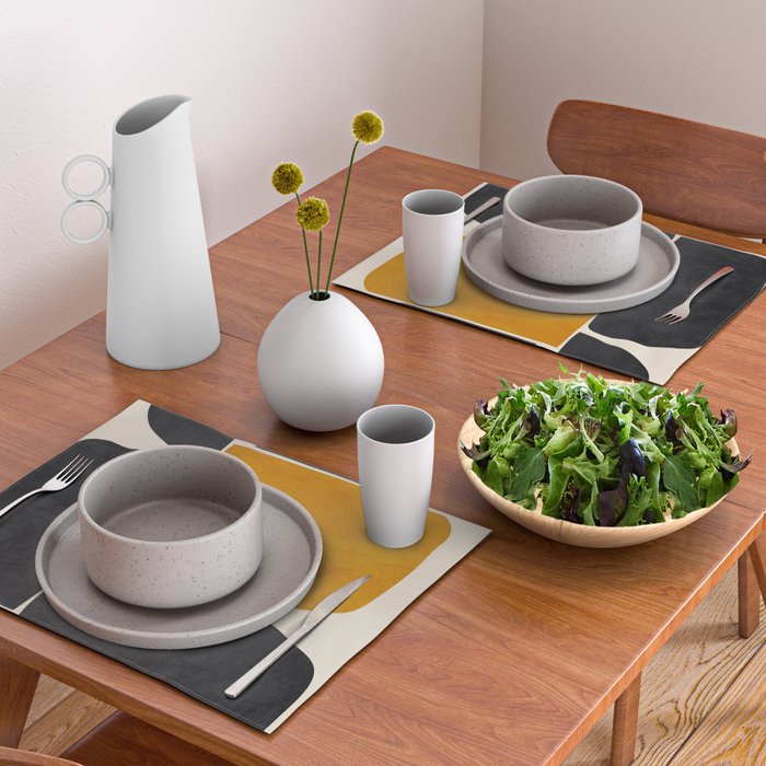 Modern Abstract Minimal Shapes 216 Placemat Gallery Image 2