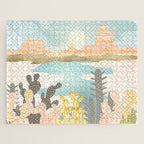Retro Desert Oasis Jigsaw Puzzle Gallery Image 1