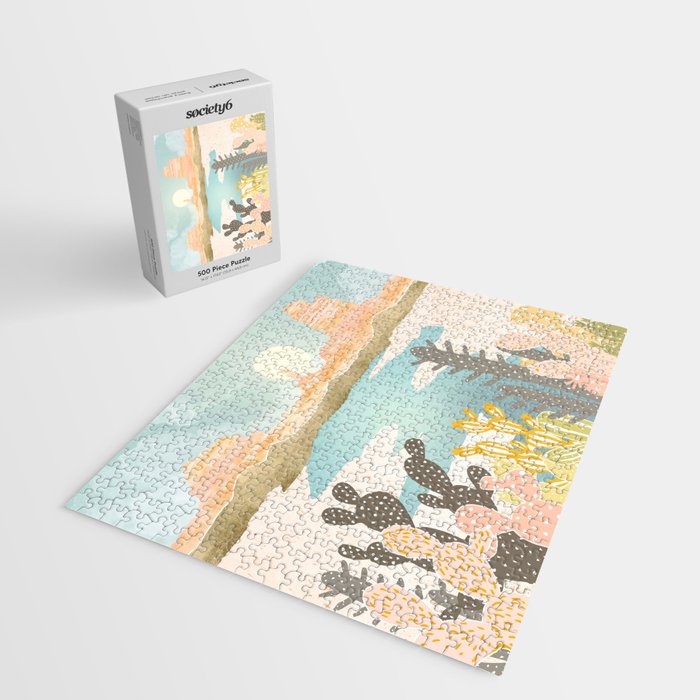 Retro Desert Oasis Jigsaw Puzzle Gallery Image 2
