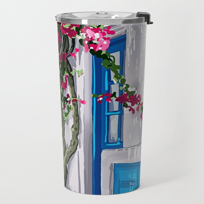 Better days are on their way | Greece Santorini Island Travel | Summer Architecture Positivity Travel Mug Gallery Image 2