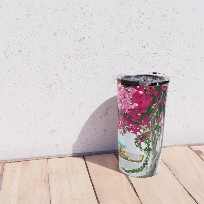 Better days are on their way | Greece Santorini Island Travel | Summer Architecture Positivity Travel Mug Gallery Image 4