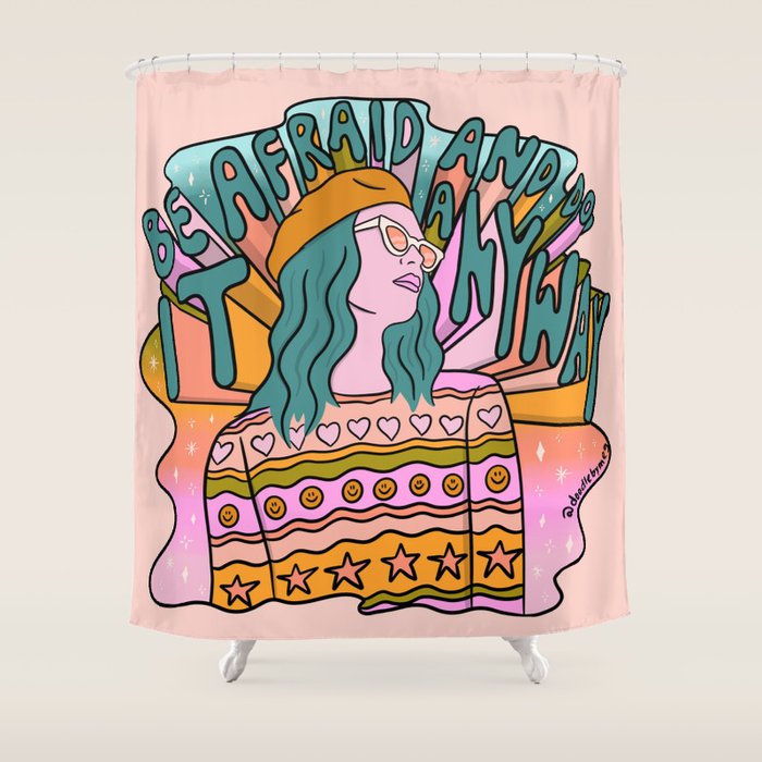 Be Afraid Shower Curtain Gallery Image 1