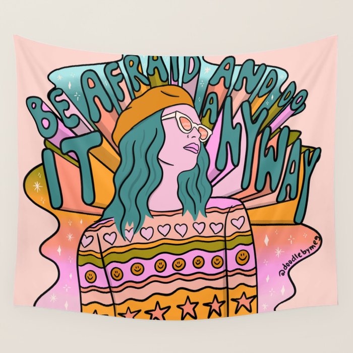 Be Afraid Wall Tapestry Gallery Image 1