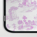Toile de Jouy Vintage French Romantic Pastoral Hot Fuchsia Pink & White Laptop Sleeve Gallery Image 3
