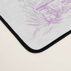 Toile de Jouy Vintage French Romantic Pastoral Hot Fuchsia Pink & White Desk Mat Gallery Image 4