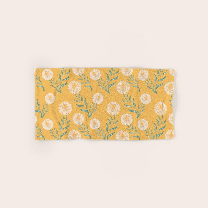 Yellow Flowers Bath Towel Gallery Image 1