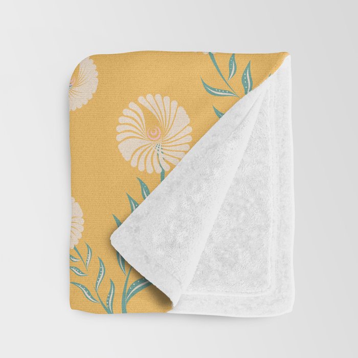 Yellow Flowers Throw Blanket Gallery Image 3