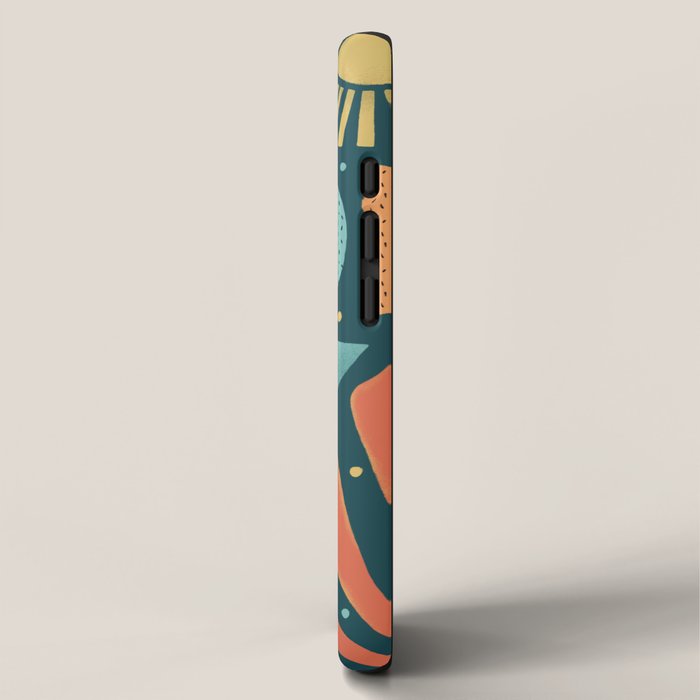 Mid Century Modern Inspired Bird and Leaves iPhone Case Gallery Image 2